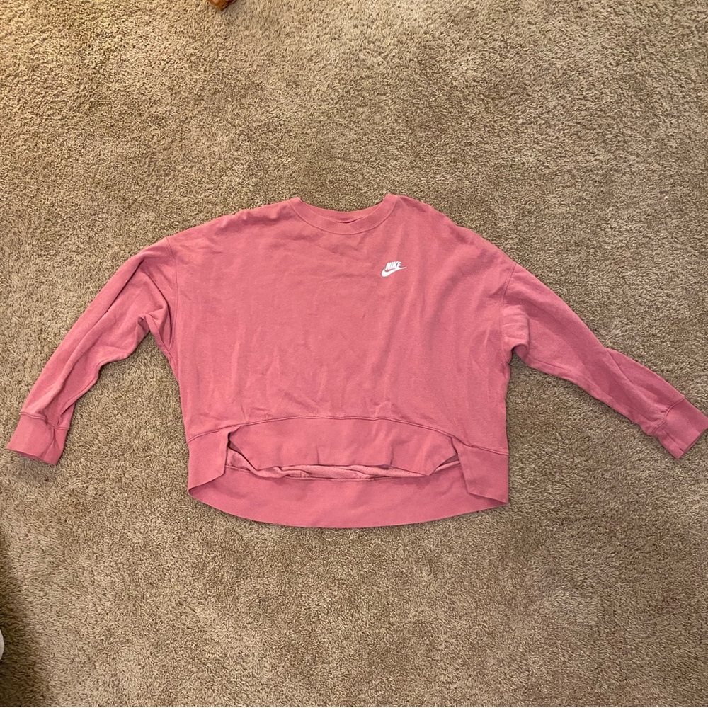 Pink NIKE crew neck